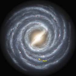 An artist's impression of the Milky Way as seen from above