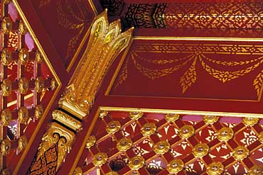 Photo of Thai Pavilion woodwork detail