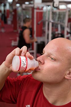 Ben Herbert drinking 