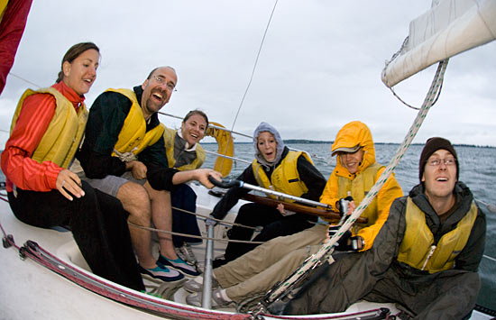 Photo of adaptive sailing class on Lake Mendota