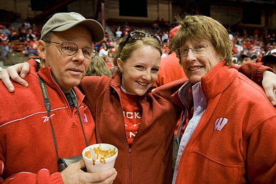 Photo of student with her parents