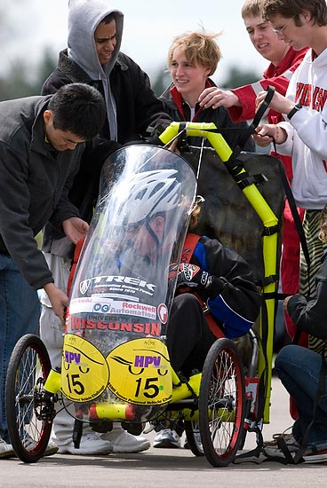 Photo from Human-Powrered Vehicle competition