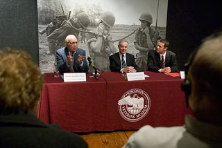 Photo from event announcing new Life During Wartime class