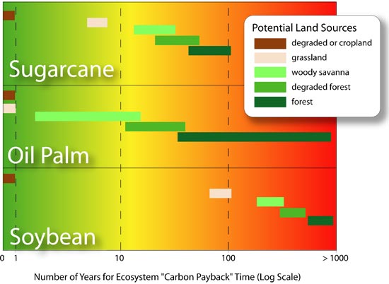 Figure showing contemporary biofuels crops yields