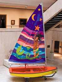 Painted sail.