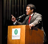 Photo of Williams making a speech