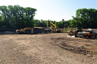 Photo of a graded construction site.