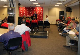 Photo: meeting of coordinators responsible for football games.