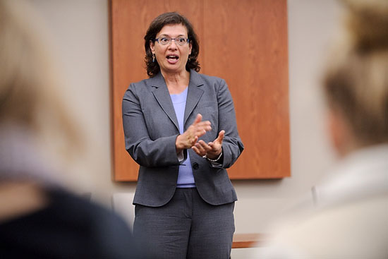 Photo of Nazario speaking.