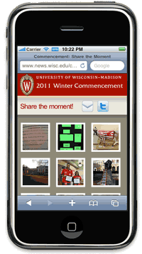  Screen capture of the photo sharing site