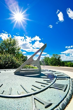 Photo: Sun over sundial