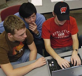 Students in engineering class