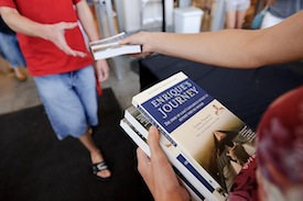 Photo: Book distribution for Go Big Read