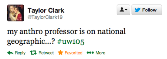 Image: Twitter message