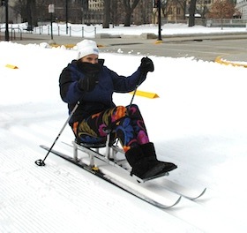 Photo: skier on &rsquo;sit-ski&rsquo;