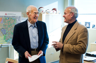Photo of Irving Shain and Mark Bugher.