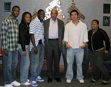 Leslie Hicks with students of color from UW–Madison