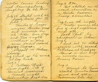 Image of a page from DeNomie’s diary