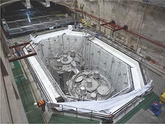 Photo: two neutrino detectors in China