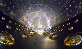 Interior of antineutrino detectors in the Daya Bay Reactor Neutrino Experiment.