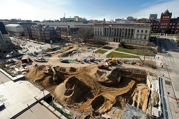 Photo: Library Mall construction
