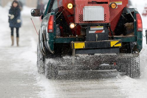 Photo of campus snow removal truck