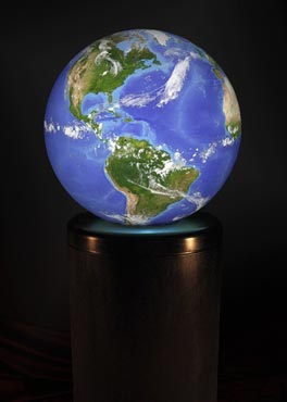 Photo of 3-D globe