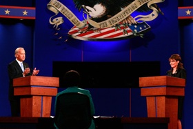 Photo: Biden-Palin debate