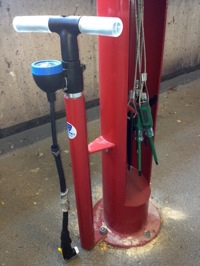 Photo: Bike pump and tool station