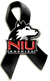 Image of black ribbon in support of Northern Illinois University