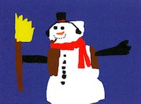 Image: greeting card with snowman