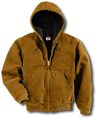 Photo of the beige Carhart-type jacket believed to be worn by the person responsible for stabbing Joel Marino.