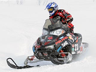 Photo of snowmobile in competition