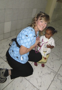 Photo: UW nurse with Ethiopian child