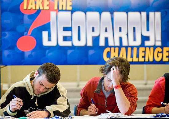 Photo of students auditioning for Jeopardy!