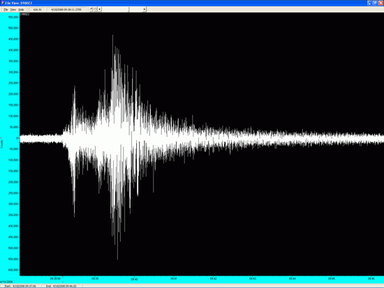 Image from seismograph