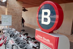 Photo: B-cycle station at Union South