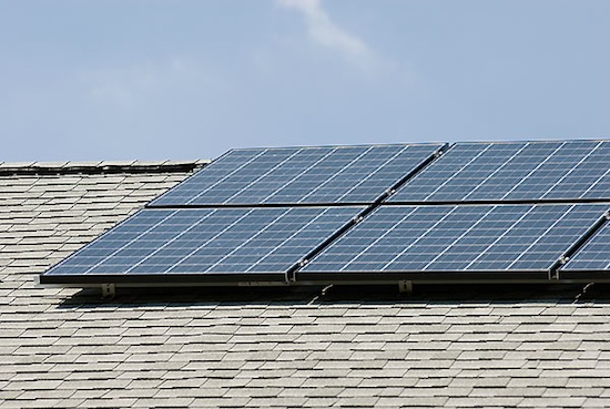 Photo: solar panels on home roof