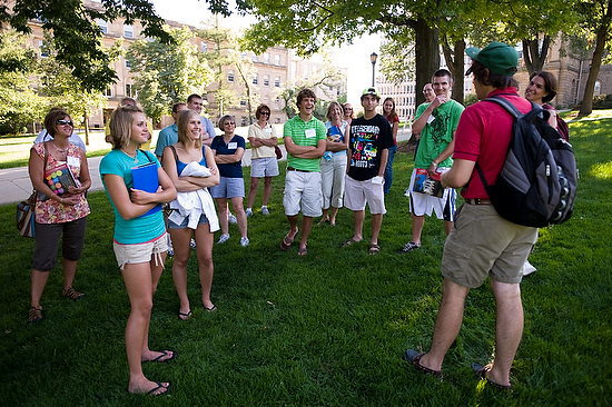 Photo of campus tour at SOAR