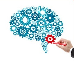 Photo: Entrepreneurons logo — gears shaped like brain