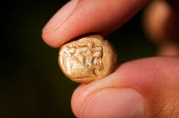 Photo: A gold coin found at Sardis