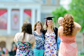 Family photos at graduation time