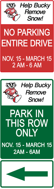 Bucky with a shovel image street signs