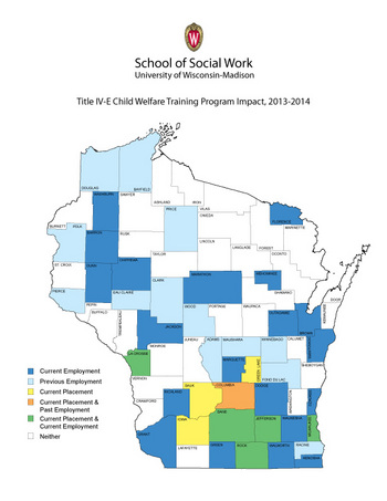 Graphic: Map of Wisconsin counties where social work grads work